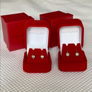 Set of faux diamond earrings from Bloomingdales